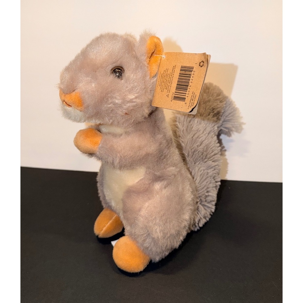 The Petting Zoo Grey Squirrel Plush Stuffed Animal Eco Friendly Recycled‎ 8"